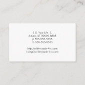 Text-Swash für den Life Coach Hinweiskarte (Rückseite)