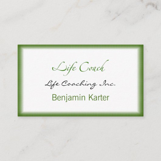 Text-Swash für den Life Coach Hinweiskarte (Vorderseite)