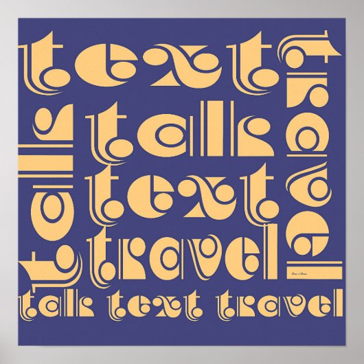 Text Talk Travel Logo Poster (Vorne)