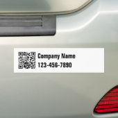 Text-Telefonnummer: Schwarz/Weiß-QR-Code Autoaufkleber (Auf Auto)