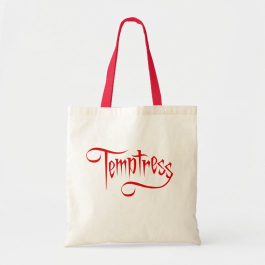 Text Temptress Tragetasche (Vorne)
