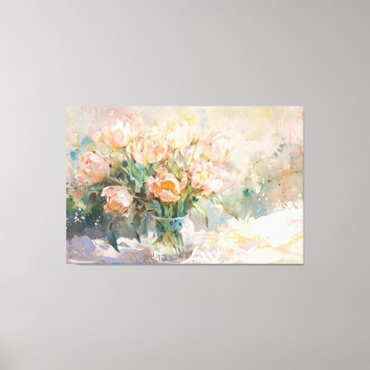 *~* Text TV2 STILL TULIPS Gestrickte Leinwand Prin (Vorderseite)