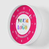 Text-Uhr für Ihr Unternehmen - Farbe auswählen Uhr (Winkel)