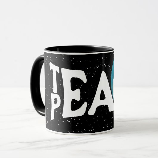 Text und Erde Tasse (Vorderseite Links)