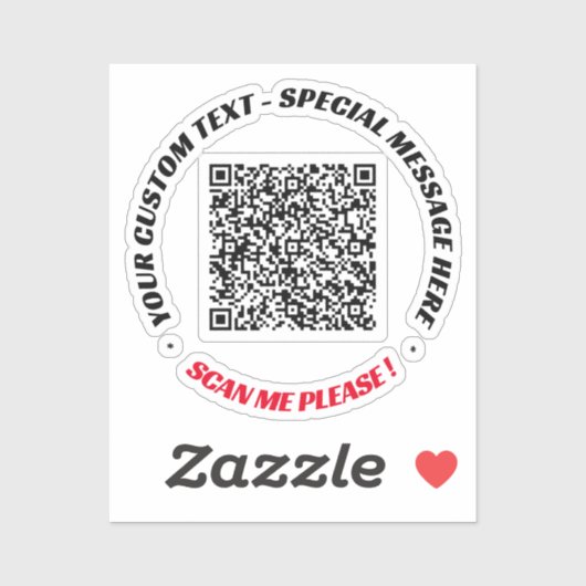 Text und Farbaufkleber für den QR-Scan Aufkleber (Blatt)