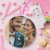 Text und Foto benutzerdefiniertes personalisiertes Pappteller (Party)