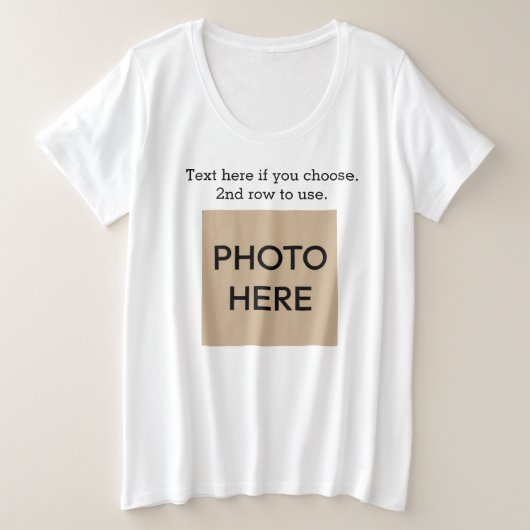 Text und Foto, individuell anpassbarer T - Shirt m (Design vorne)