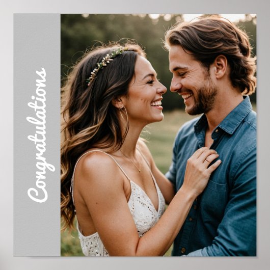 Text und Foto, persönliche Verlobung Poster (Vorne)