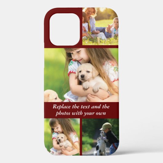 Text und Fotos durch eigene Case-Mate iPhone Hülle (Rückseite)