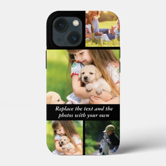 Text und Fotos durch eigene Case-Mate iPhone Hülle (Rückseite)