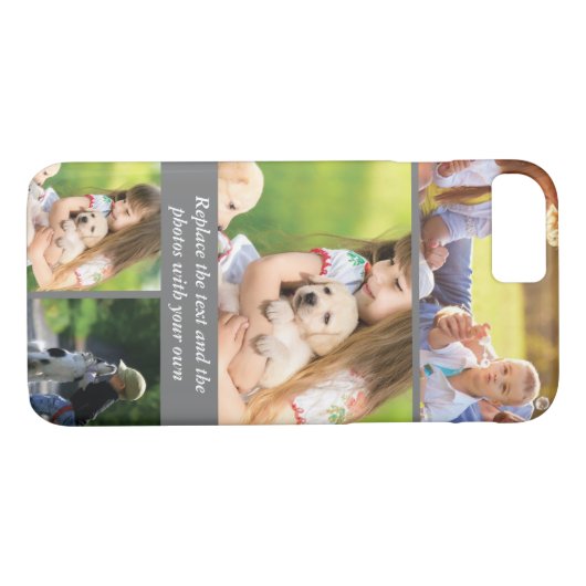 Text und Fotos durch eigene Case-Mate iPhone Hülle (Rückseite (Horizontal))