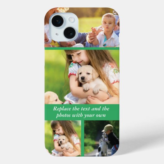 Text und Fotos durch eigene Case-Mate iPhone Hülle (Rückseite)