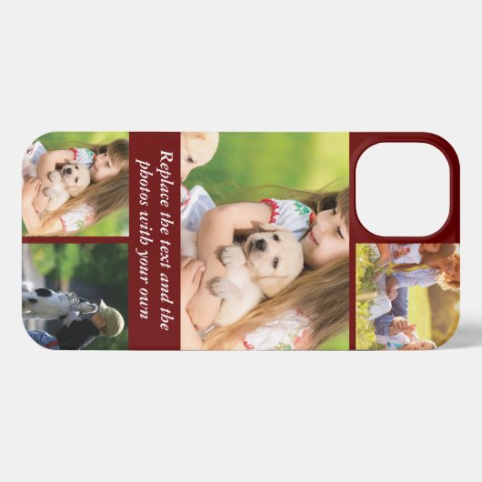 Text und Fotos durch eigene iPhone Hülle (Rückseite (Horizontal))