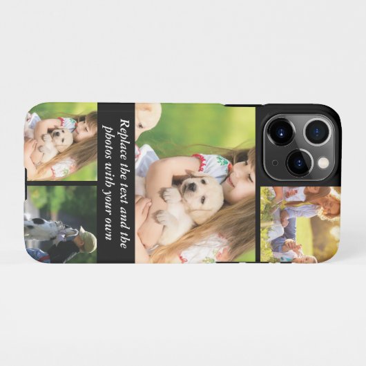 Text und Fotos durch eigene iPhone Hülle (Rückseite (Horizontal))