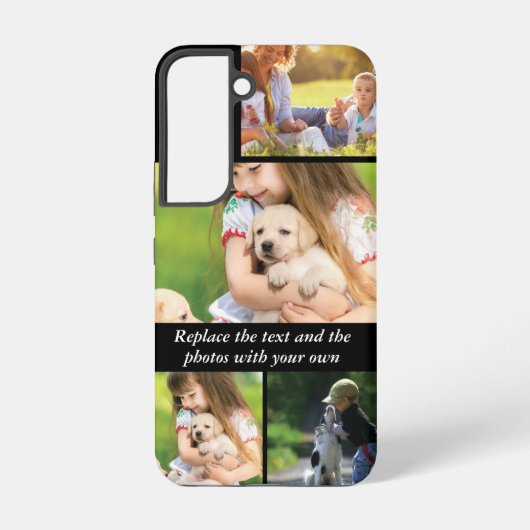 Text und Fotos durch eigene Samsung Galaxy Hülle (Rückseite)