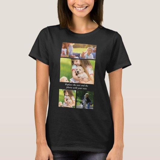 Text und Fotos durch eigene T-Shirt (Vorderseite)