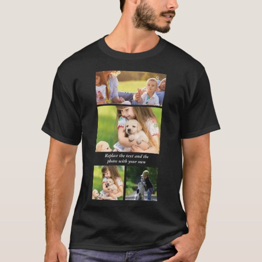 Text und Fotos durch eigene T-Shirt (Vorderseite)