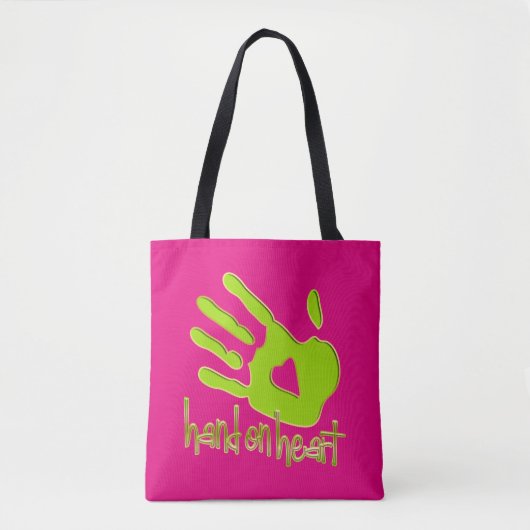 Text und Grafik: Hand an Herz Tasche (Vorderseite)