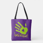 Text und Grafik: Hand an Herz Tasche (Rückseite)