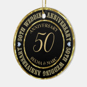 Text und Herz von Gold-Glitzer Keramik Ornament (Links)