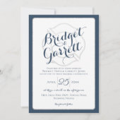 Text und Monogramm des Branddesigners Einladung (Vorderseite)