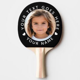 Text und Name des Personalisierten Fotos Tischtennis Schläger