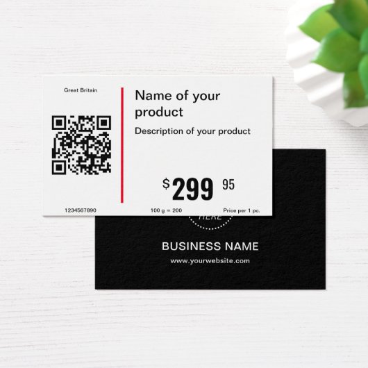 Text und QR-Code für einfache Firmenlogos (Schreibtisch)