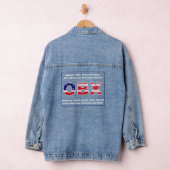 Text und Städte der OBX-Flagge Jeansjacke (Hangar)