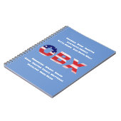 Text und Städte der OBX-Flagge Notizblock (Linke Seite)