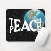 Text und Sterne "Teach Peace" Mousepad (Mit Mouse)