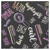 Text und Tools für Haarstil - mehrfarbig2 ID749 Stoff (Nahaufnahme)