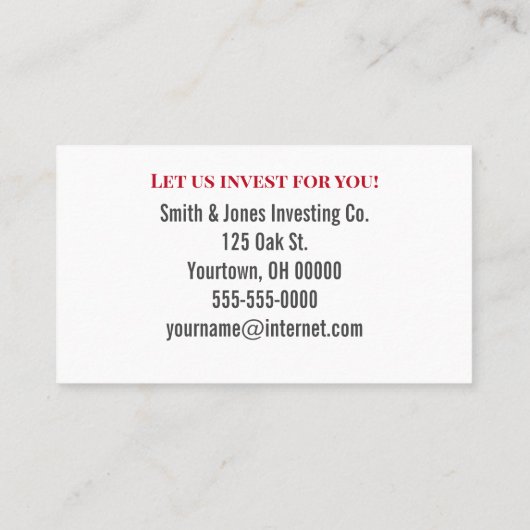 Text unter Gläser einlagern Visitenkarte (Rückseite)