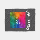 Text-Upload-Foto-Vorlage Jungen Kinder Modern _1 Fleecedecke (Vorderseite (Horizontal))