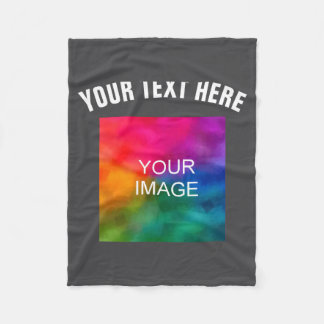 Text-Upload-Foto-Vorlage Jungen Kinder Modern _1  Fleecedecke