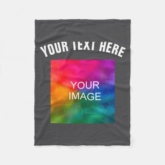 Text-Upload-Foto-Vorlage Jungen Kinder Modern _1 Fleecedecke (Vorderseite)