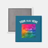 Text-Upload-Foto-Vorlage Jungen Kinder Modern _1 Magnet (Vorderseite/Rückseite)