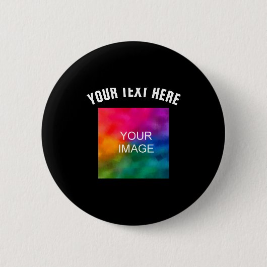 Text-Upload-Foto-Vorlage Jungen Kinder Modern Button (Vorderseite)