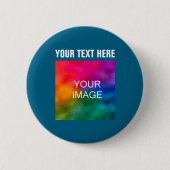 Text Upload Photo Boys Kids Modern Template Button (Vorderseite)