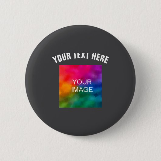 Text Upload Photo Template Boys Kids Modern _1 Button (Vorderseite)