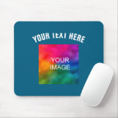 Text Upload Photo Template Boys Kids Modern _1 Mousepad (Mit Mouse)