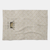 TEXT Vintag Gold Crown Royal Queen King Geschirrtuch (Horizontal)