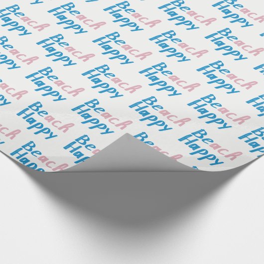 Text von Beach Happy Geschenkpapier (Ecke)