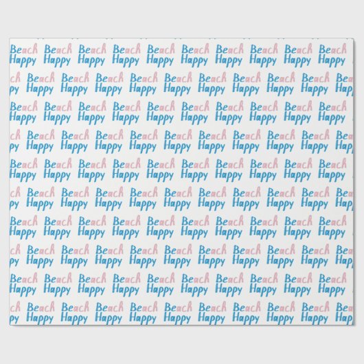 Text von Beach Happy Geschenkpapier (Flach)