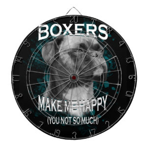 Text von Boxer Dog Animal Liebhaber Dartscheibe
