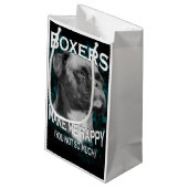 Text von Boxer Dog Animal Liebhaber Kleine Geschenktüte (Rückseite Schrägansicht)