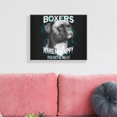 Text von Boxer Dog Animal Liebhaber Leinwanddruck (Insitu (Wohnzimmer))