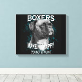 Text von Boxer Dog Animal Liebhaber Leinwanddruck (Insitu (Holzboden))