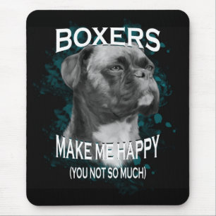 Text von Boxer Dog Animal Liebhaber Mousepad