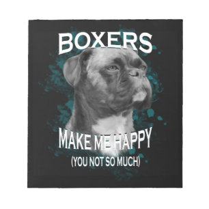 Text von Boxer Dog Animal Liebhaber Notizblock