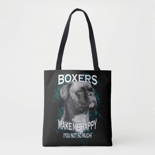 Text von Boxer Dog Animal Liebhaber Tasche (Vorderseite)